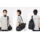 ベーシックコットン(BASIC COTTON) BCN String Bag L - BLACK