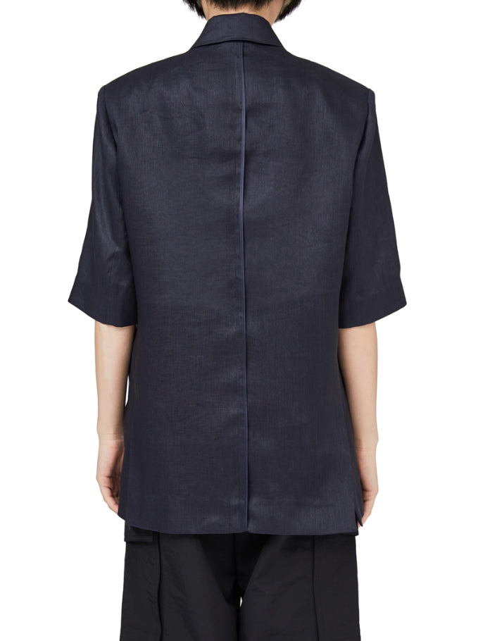 MMIC(エムエムアイシー) LINEN BLOCK BLAZER