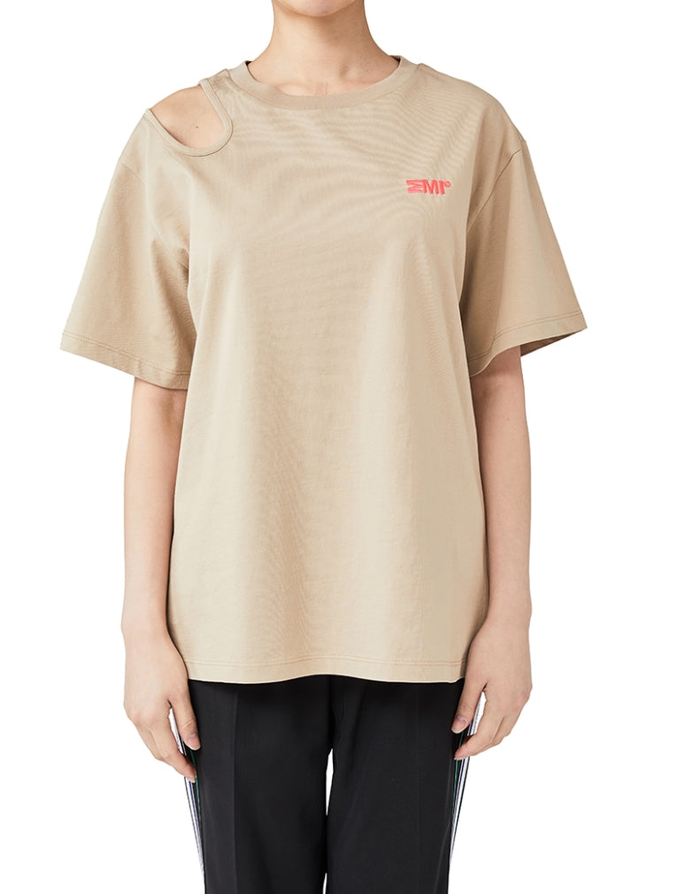 MMIC(エムエムアイシー) WOMAN SHOULDER HOLE T-SHIRT