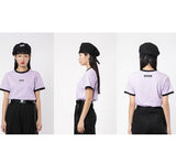 ベーシックコットン(BASIC COTTON) BCN LINE HALF TOP - PURPLE