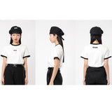 ベーシックコットン(BASIC COTTON) BCN LINE HALF TOP - WHITE