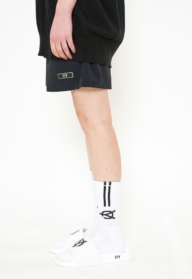 オーワイ(OY)  LOGO LINE SOCKS-WHITE
