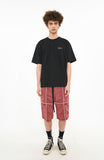 オーワイ(OY)  REFLECTIVE METAL WIDE PANTS-BURGUNDY