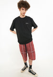 オーワイ(OY)  REFLECTIVE METAL WIDE PANTS-BURGUNDY