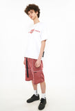 オーワイ(OY)  REFLECTIVE METAL WIDE PANTS-BURGUNDY