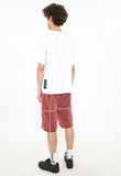 オーワイ(OY)  REFLECTIVE METAL WIDE PANTS-BURGUNDY