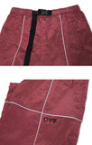 オーワイ(OY)  REFLECTIVE METAL WIDE PANTS-BURGUNDY