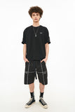 オーワイ(OY)  REFLECTIVE METAL WIDE PANTS-BLACK