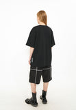 オーワイ(OY)  REFLECTIVE METAL WIDE PANTS-BLACK