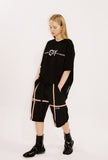 オーワイ(OY)  REFLECTIVE METAL WIDE PANTS-BLACK