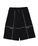 オーワイ(OY)  REFLECTIVE METAL WIDE PANTS-BLACK