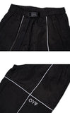 オーワイ(OY)  REFLECTIVE METAL WIDE PANTS-BLACK