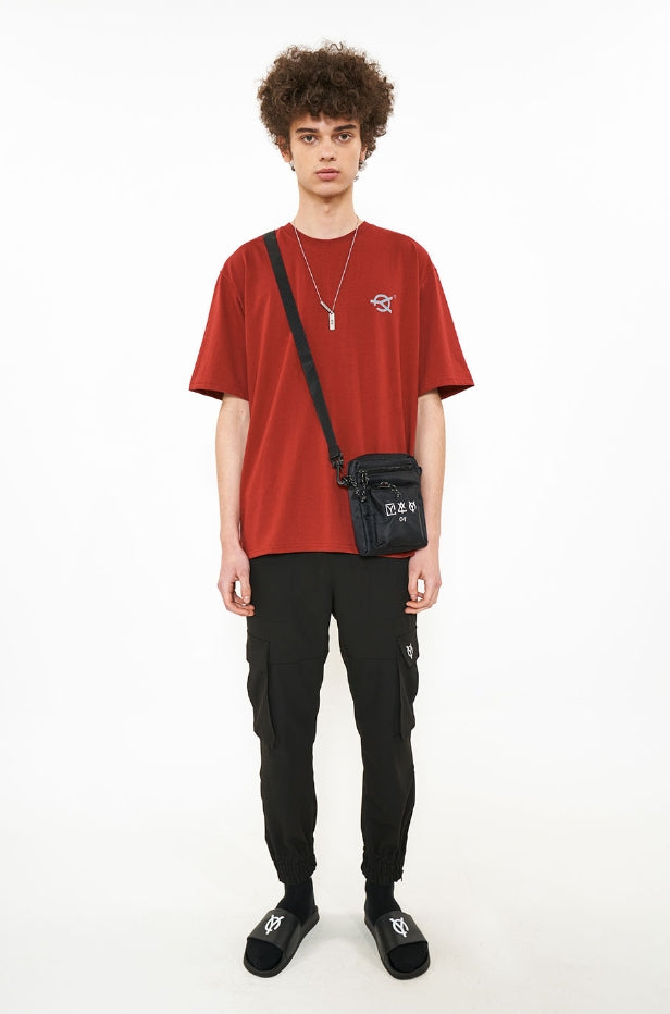 オーワイ(OY) BASIC METAL LOGO T-BURGUNDY