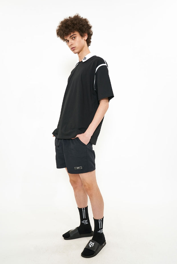 オーワイ(OY) TAPE COLLAR T-BLACK