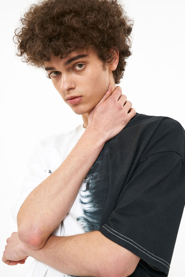 オーワイ(OY) TYE-DIE SHAPE LOGO T-WHITE