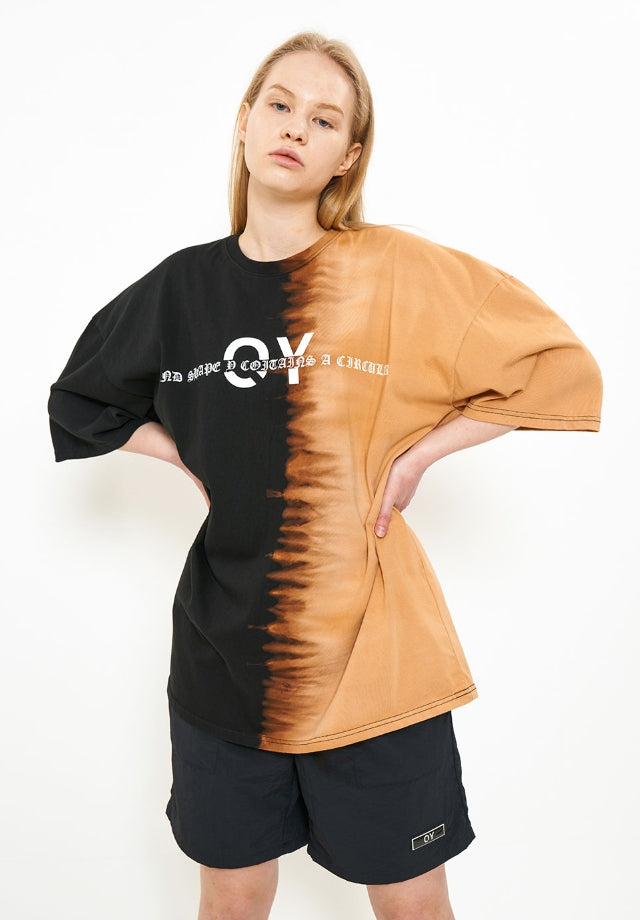 オーワイ(OY) TYE-DIE SHAPE LOGO T-BLACK