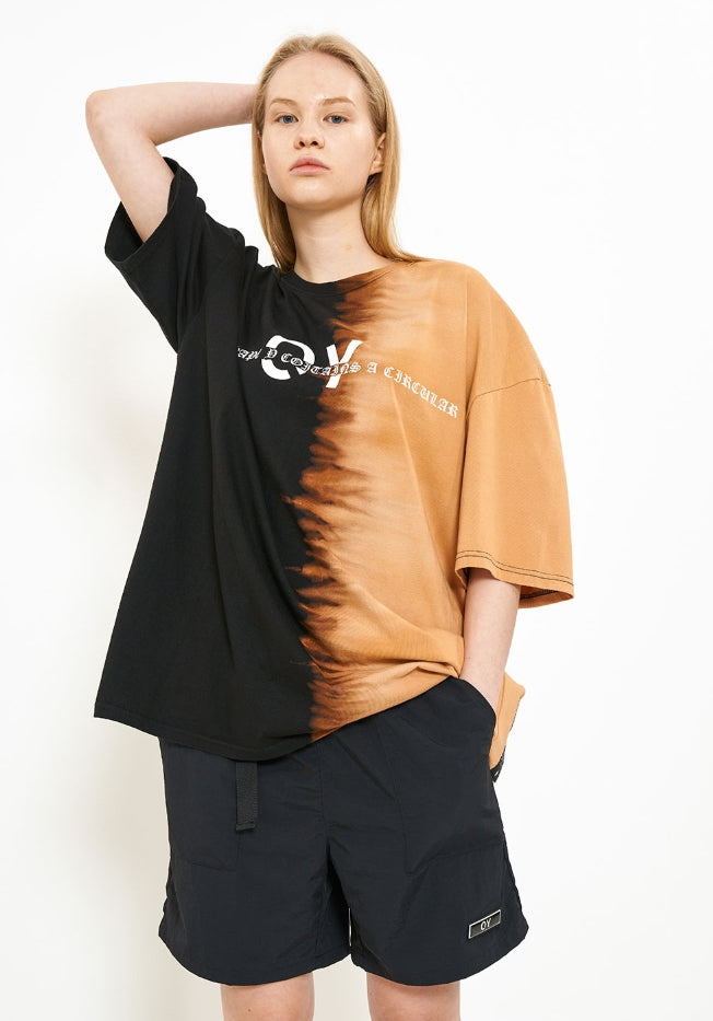 オーワイ(OY) TYE-DIE SHAPE LOGO T-BLACK