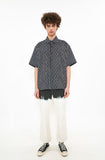 オーワイ(OY) STRIPE LOGO HALF SHIRTS-BLACK