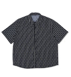 オーワイ(OY) STRIPE LOGO HALF SHIRTS-BLACK