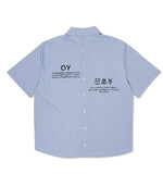 オーワイ(OY) BACK BUTTON HALF SHIRTS-SKYBLUE