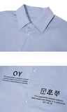 オーワイ(OY) BACK BUTTON HALF SHIRTS-SKYBLUE