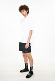 オーワイ(OY) BACK BUTTON HALF SHIRTS-WHITE