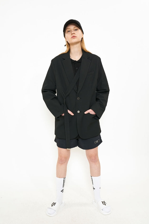 オーワイ(OY) STRAP BLAZER-BLACK