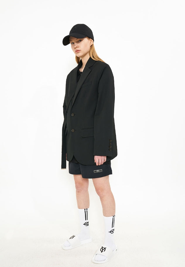 オーワイ(OY) STRAP BLAZER-BLACK