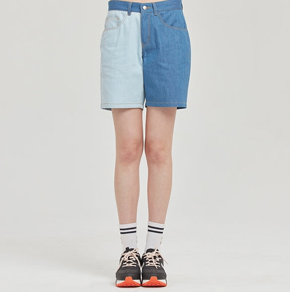 ROMANTIC CROWN(ロマンティック クラウン) TONE ON TONE COTTON SHORTS_BLUE