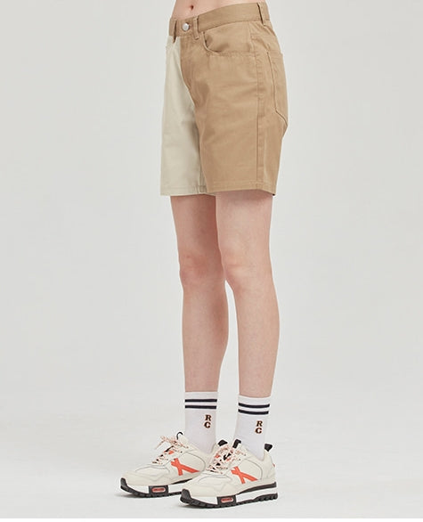ROMANTIC CROWN(ロマンティック クラウン) TONE ON TONE COTTON SHORTS_BEIGE