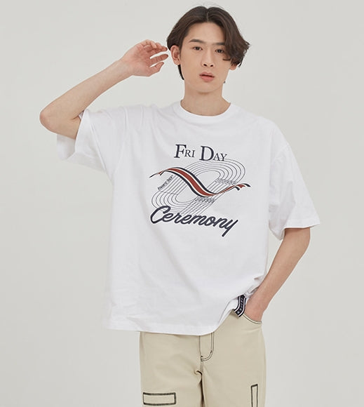 ROMANTIC CROWN(ロマンティック クラウン) TRACK AND FIELD TEE_WHITE