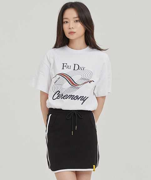 ROMANTIC CROWN(ロマンティック クラウン) TRACK AND FIELD TEE_WHITE