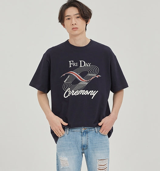 ROMANTIC CROWN(ロマンティック クラウン) TRACK AND FIELD TEE_NAVY