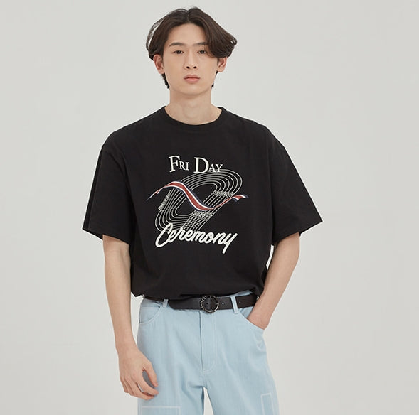 ROMANTIC CROWN(ロマンティック クラウン) TRACK AND FIELD TEE_BLACK