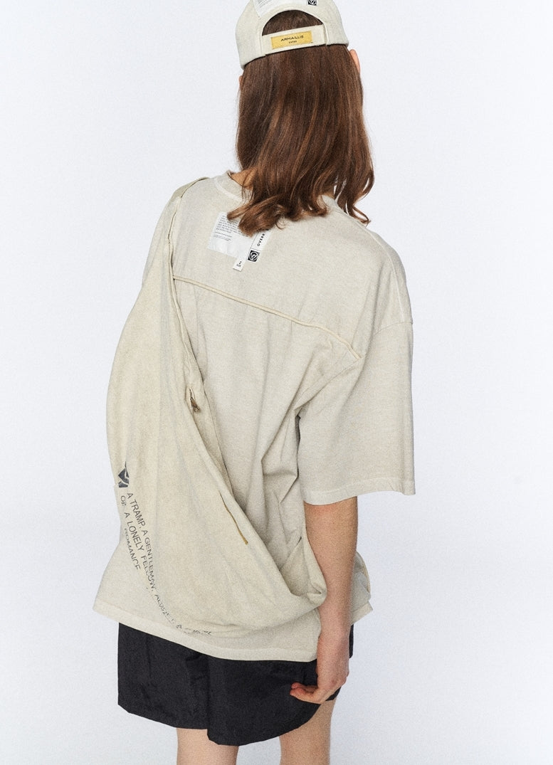 オベルー(OVERR) 20SU PIGMENT OATBEIGE PIPING DETAIL T-SHIRTS