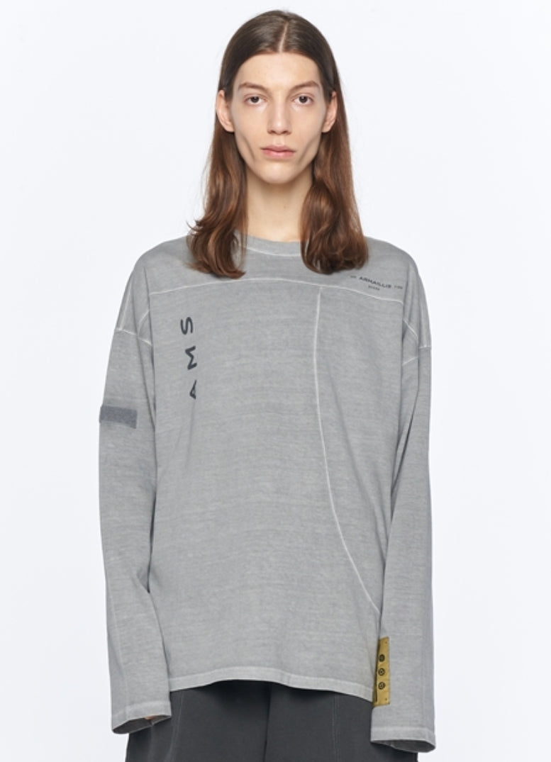 オベルー(OVERR) 20SU VELCRO PIGMENT GRAY L/S T-SHIRTS