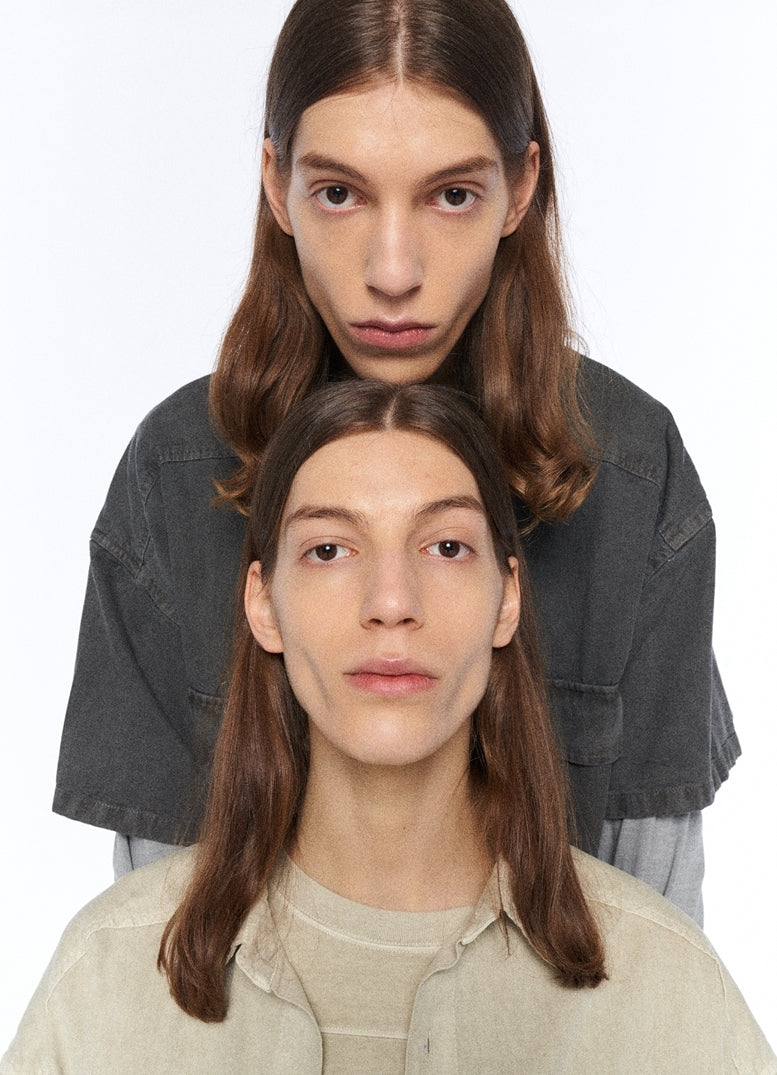 オベルー(OVERR) 20SU PIGMENT OATBEIGE 1/2 SHIRTS