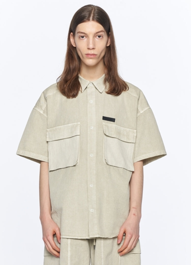 オベルー(OVERR) 20SU PIGMENT OATBEIGE 1/2 SHIRTS