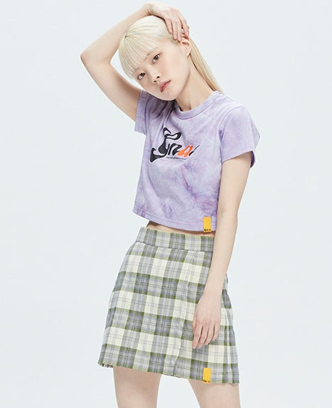 ROMANTIC CROWN(ロマンティック クラウン) GNAC TIE DYE TEE_PURPLE