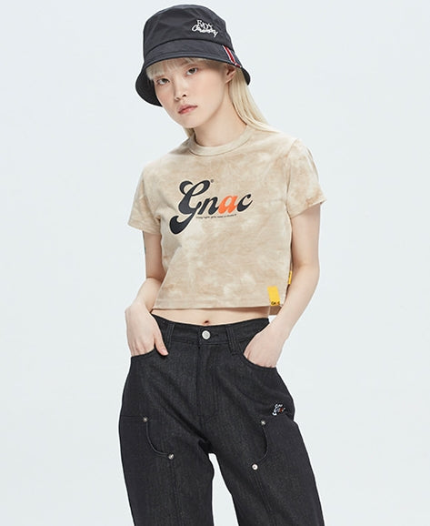 ROMANTIC CROWN(ロマンティック クラウン) GNAC TIE DYE TEE_OATMEAL