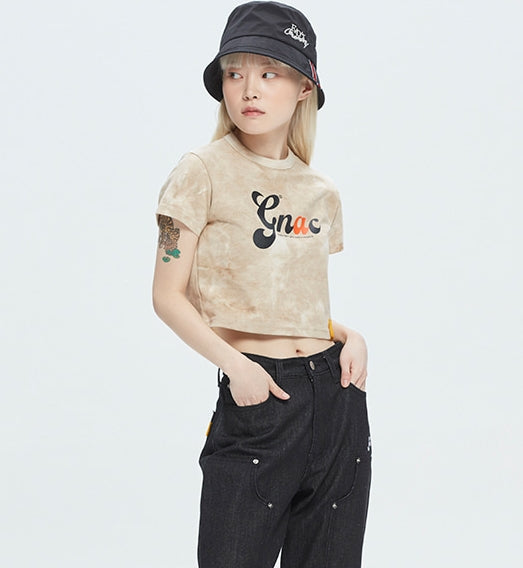 ROMANTIC CROWN(ロマンティック クラウン) GNAC TIE DYE TEE_OATMEAL