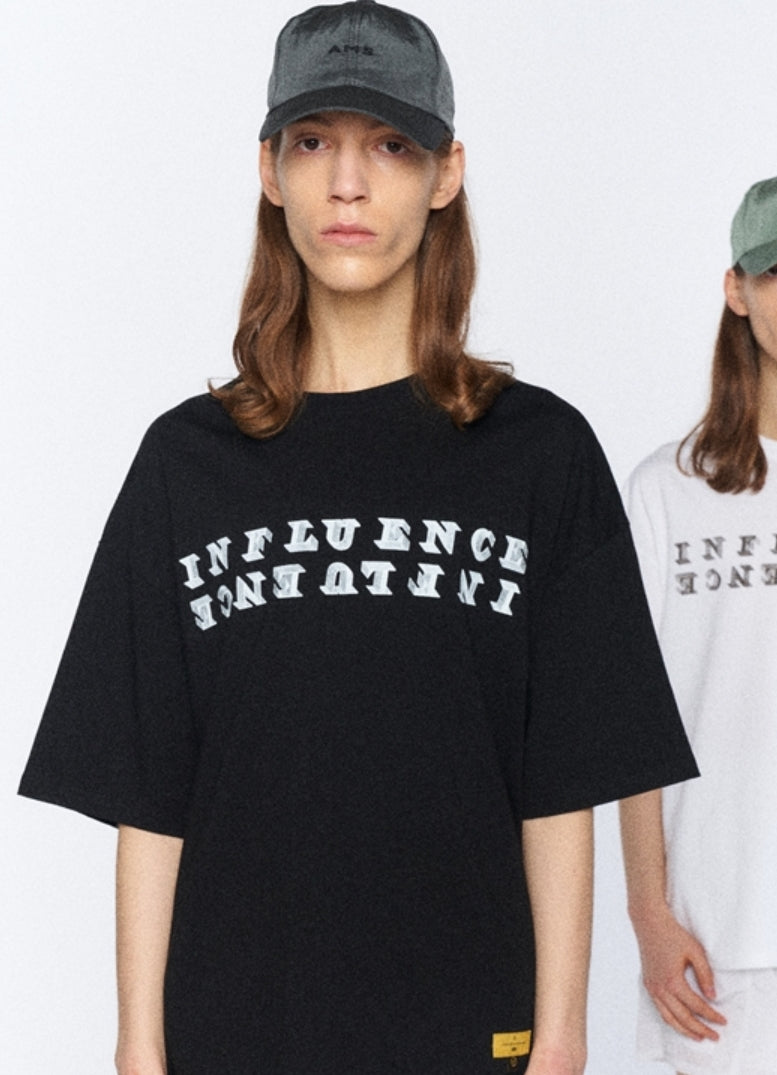 オベルー(OVERR) ESSAY. INFLUENCE BLACK T-SHIRTS