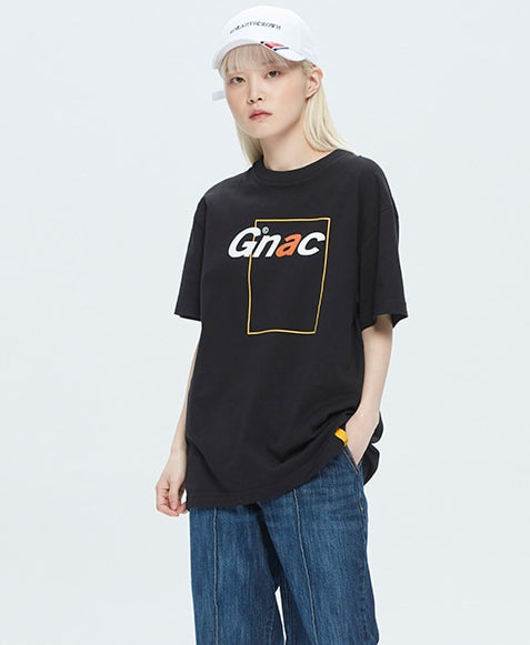 ROMANTIC CROWN(ロマンティック クラウン) GNAC FRAME LOGO TEE_BLACK