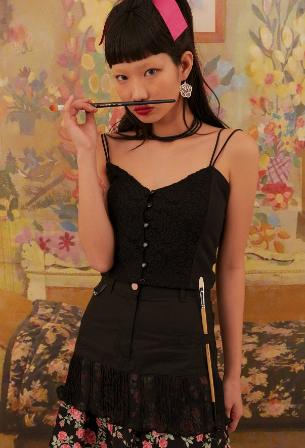 オクトーバーサード(Oct.3) Cargo KangKang Skirt [Black]