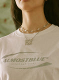 オルモストブルー(Almost Blue) GLITTER LOGO T SHIRT