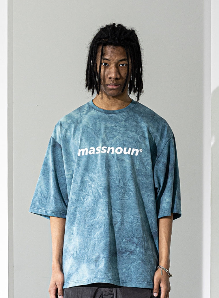 マスノウン(MASSNOUN) SL LOGO TIE-DYE OVERSIZED T-SHIRTS MSNTS009-MR
