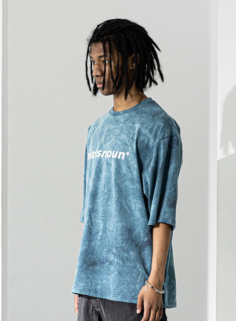 マスノウン(MASSNOUN) SL LOGO TIE-DYE OVERSIZED T-SHIRTS MSNTS009-MR