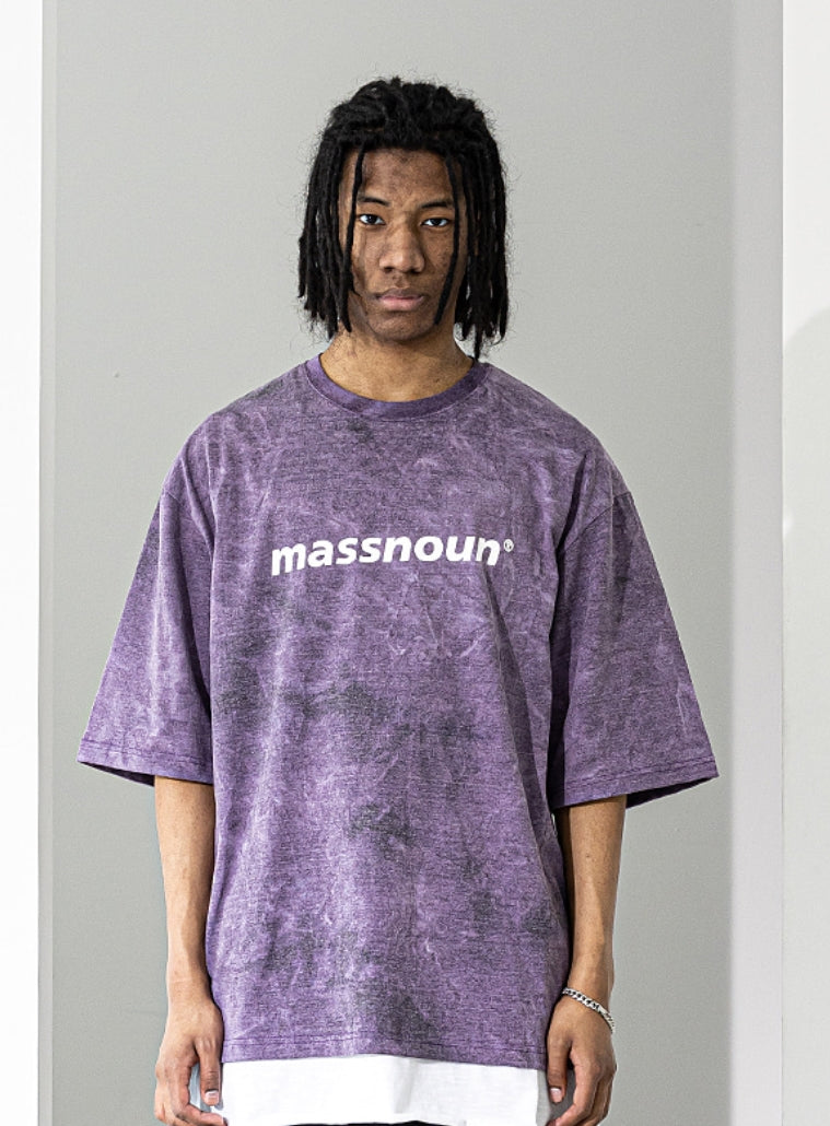 マスノウン(MASSNOUN) SL LOGO TIE-DYE OVERSIZED T-SHIRTS MSNTS009-DP