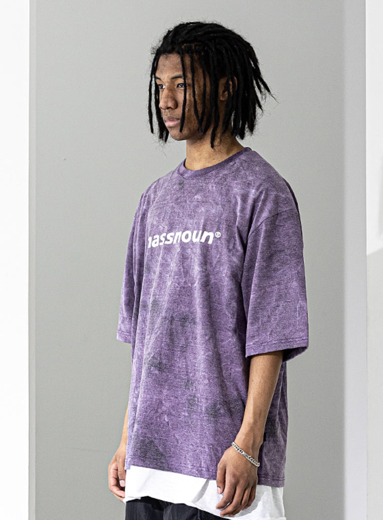 マスノウン(MASSNOUN) SL LOGO TIE-DYE OVERSIZED T-SHIRTS MSNTS009-DP