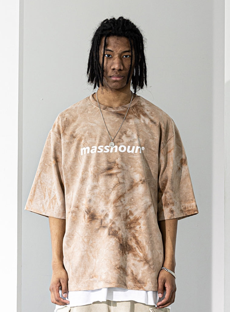 マスノウン(MASSNOUN) SL LOGO TIE-DYE OVERSIZED T-SHIRTS MSNTS009-BG